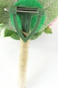 Luxe Corsage, corsage van Zijdenroos OudRoze/groen Schitterende kwaliteit Boutonnière op pinclip met speld