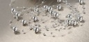Parelketting Parelguirlande per 3 meter kleinverpakking Zilver 3+8 mm 