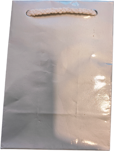 Bloementasje Geschenktas Zilver  14*10*6 cm semi waterafstotend