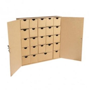 Adventskalender, FSC Rec 100% kraft bruin