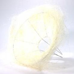 Boekethouder Sisal Rond Los 25 cm Gebleekt/Naturel Boekethouder sisal