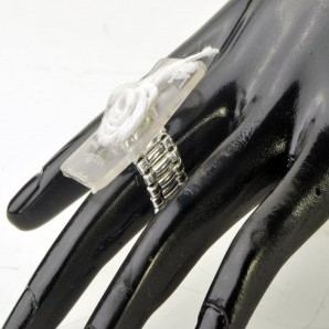 Design Ring - zilver 2 stuks Floral ring