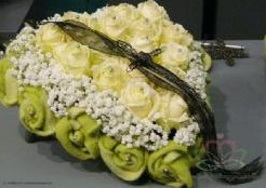 Hart 20 cm oase voor verse bloemen dicht, hardschuimonderlaag