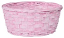 Rieten Mand Bamboe Basket Babyroze Pastelroze 20x9 cm