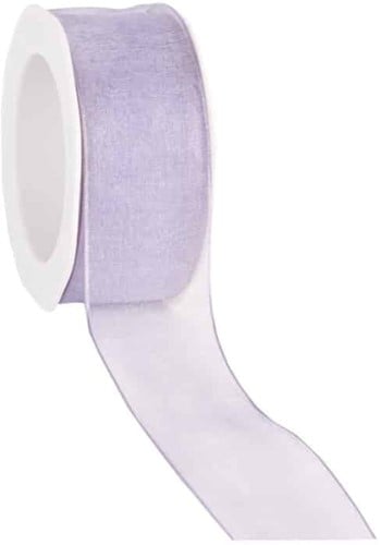 Lint Organza met draad Lavendel Lila 38 mm rol 20 m