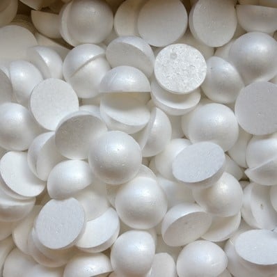 Styropor Piepschuim Isimo Halve Bal kerstbal Vol 85 mm per stuk