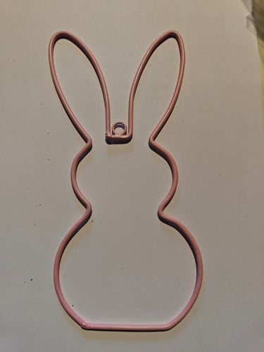 Metalen Frame Haas staand oor hanger Roze 15 cm