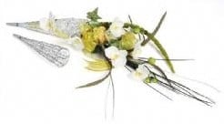 Koker verchroomd metaal draad voor bloemschikken of scepterboeket 5x20 cm