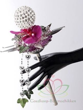 Crystal Ball Scepter bruidsboekethouder