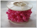 Parelketting Parelguirlande Roze Fuchsia 3+8 mm rol 10 meter