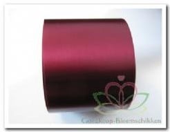 Bedrukt lint Donkerrood met Zilveren opdruk 70 mm 80 cm