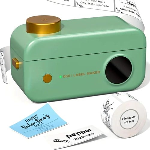 Labelprinter Groene Phomemo D50 Labelmaker 20-24mm incl software met diverse sjablonen / st