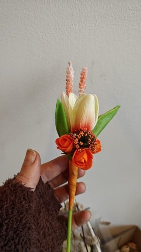 Maatwerk corsage Oranje Maatwerk