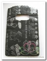 Cadeauzakje giftbag Organza Teddy Bear Zwart pakje 50 stuks