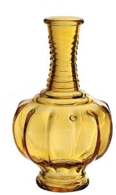 Gekleurd Glazen Flesje Trevi Oker 9x15 cm per stuk