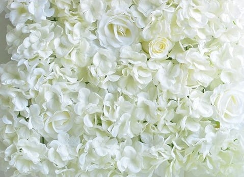 Flowerwall 40x60 cm 3D Wit Kant en Klaar