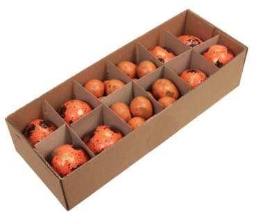Kippeneieren kwarteleitjes Oranje 32+24 stuks leeggeblazen voor decoratie