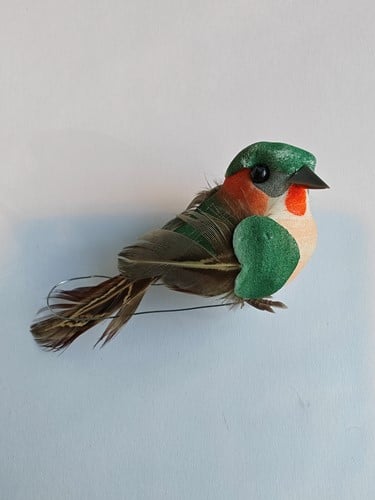 Vogeltjes Groentinten op draad per stuk