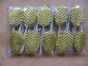 Blad Zijden blaadjes op draad Goud 3*5 cm PAK200