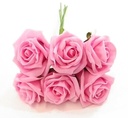 Foamroos Princess Kleurvast Antique Hard Roze 6 cm Bundel 6 stuks