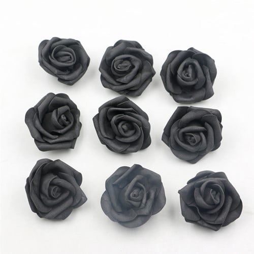 Foamroos Groot Victoria Zwarte Roos 6 cm zak 25 stuks