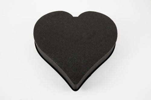 OASIS® Eychenne® All Black™ Hart 38 cm per stuk zwart steekschuim oase voor verse, kunst en droogbloemen