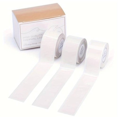 Thermische labels Blanco etiketten voor thermal labelprinters Phomemo D50 Transparant doorlopend rol