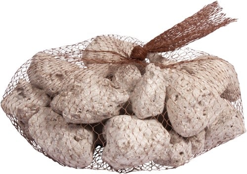 [A-015673] Decoratiesteen Lava Wit Geverfd 3-5 cm 250 gram