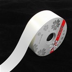 [A-012183] Poly Ribbon Scheur cadeaulint Roomwit Offwhite 50mm ca. 1 meter