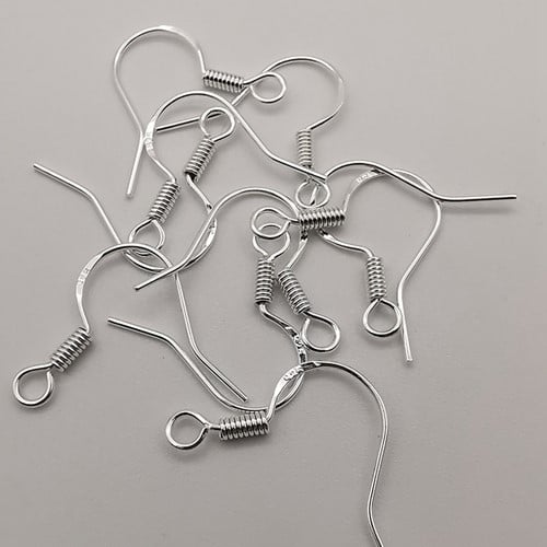 [A-018958] Oorbelhaakjes zilverkleur open haakjes pakje ca. 100 stuks