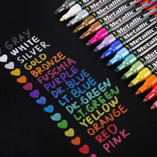 [A-023173] Viltstift Metalic marker watervast Roserood 3 mm per stuk