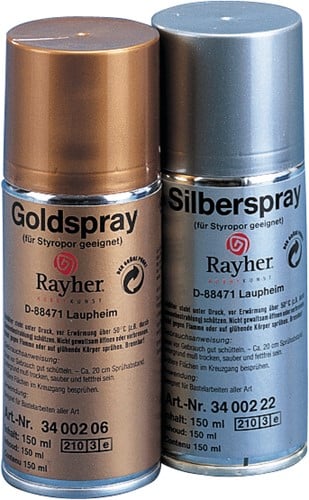 [A-012992] Decospray geschikt voor styropor Zilver150 ml 