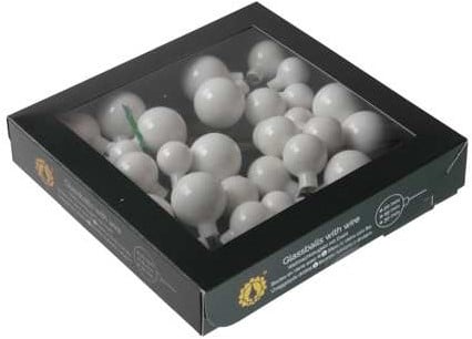 [A-027033] Kerstballen glas White Opal 20 25 30 mm 6 bundels van 6 = 36 stuks