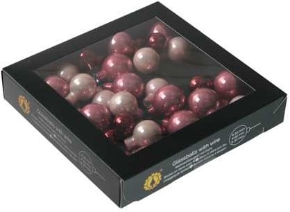 [A-027040] Kerstballen glas Wild Blossom 20 25 30 mm 6 bundels van 6 = 36 stuks