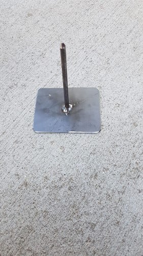 [A-020004] Metaalstaander Harlekijn klein standaard 1 pin 10x8x12 cm