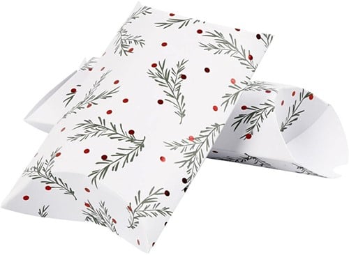 [A-024960] Cadeaudoosjes Tak met Kerstballen 18x15x6 cm set 3 stuks