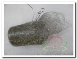 [A-006619] Mohair Zilverkleurig rolletje