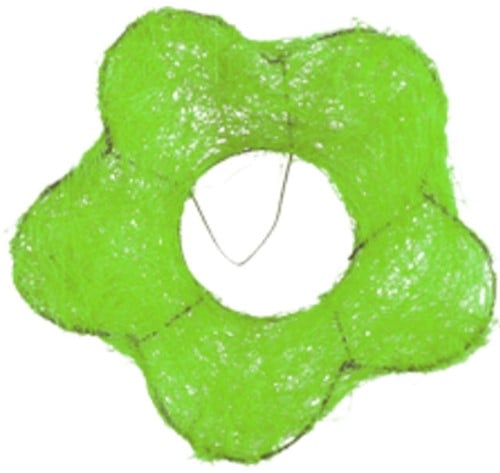 [A-024376] Boekethouder Sisal Bloemvorm Appelgroen 15 cm