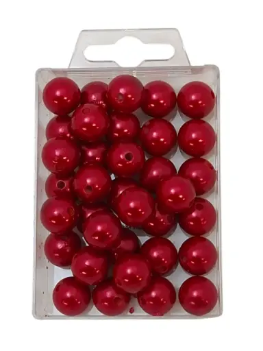 [A-004011] Parels Rijgparels WM 19 Rood 14 mm