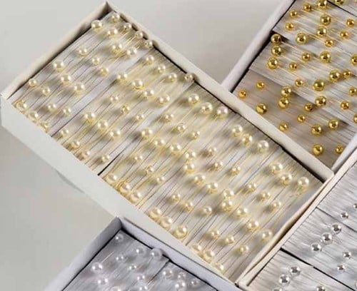 [A-009737] Parelketting Parelguirlande Wired Cream Champagne 3 meter