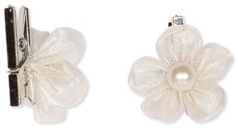 [A-012226] Deco clip bloem Wit 6 stuks