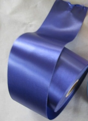 [A-007967] Bedrukt lint Paars met Zilveren opdruk 45 mm 50 cm