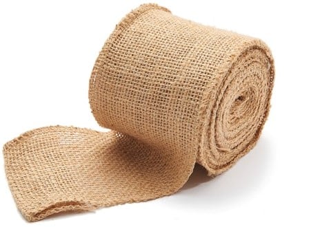[A-019861] Jute band dicht Hessian Naturel 8 cm 10 meter