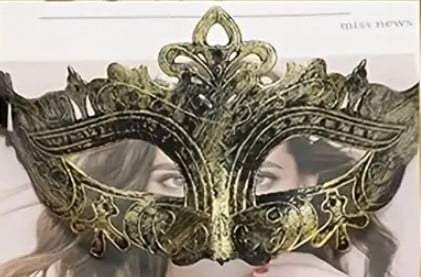 [A-027354] Venetiaans masker Goud Fantasieontwerp per stuk