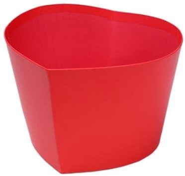 [A-025746] Bloemendoos zonder deksel hartvorm karton Rood 14 cm