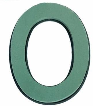 [A-019680] Letter O 30 x 20 cm Premier met Plastic bodem steekschuimvorm oase voor verse bloemen past NIET op frame