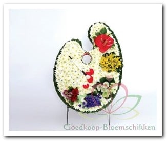 [A-008593-B] Verfpalet Schilderspalet steekschuimvorm B-keus niet voor verse bloemen
