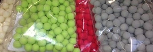 [A-018646] Oasis® Rainbow Marbles Knikkertjes 1 cm 45-50 stuks gekleurd steekschuim
