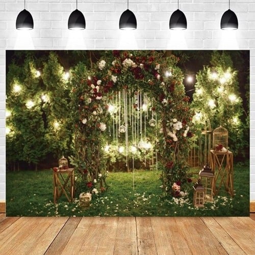 [A-023607] Backdrop Flowerwall polyester 300x200 cm