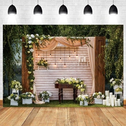 [A-023608] Backdrop Flowerwall polyester 300x200 cm